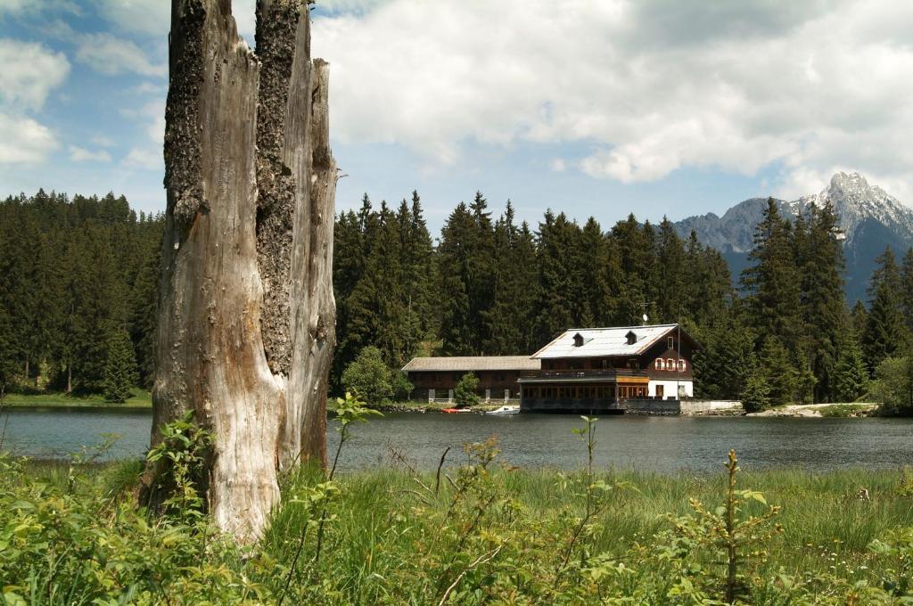 Alpenmotel Saeuling Pinswang Bagian luar foto